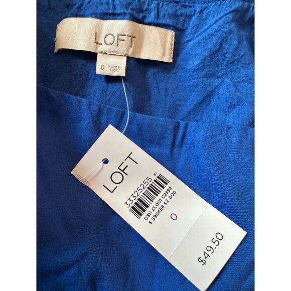 Loft Colorblock Peplum Cami Top Size 0 NWT! - Picture 4 of 4
